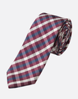 Immortal Tie Checkered Red White Navy - Red