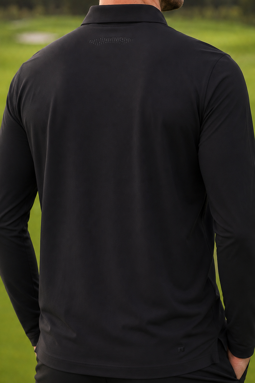 Legacy Long Sleeve Black Polo