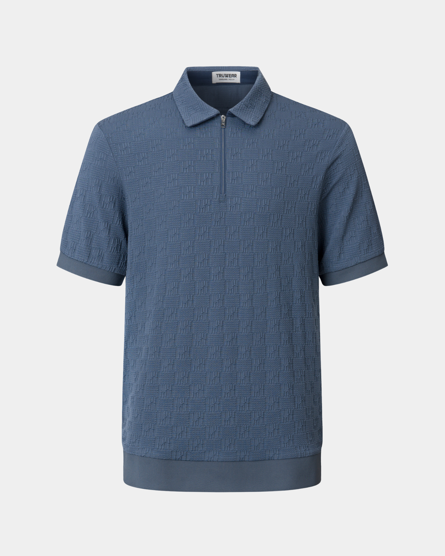 トップス tdk_void polo TRUWEAR Titan Zip Polo – Navy | Stretch Performance Golf Polo
