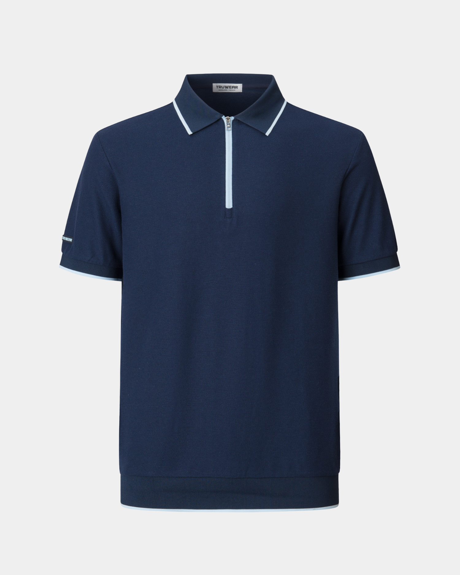  Vanguard Zip Polo Navy Front