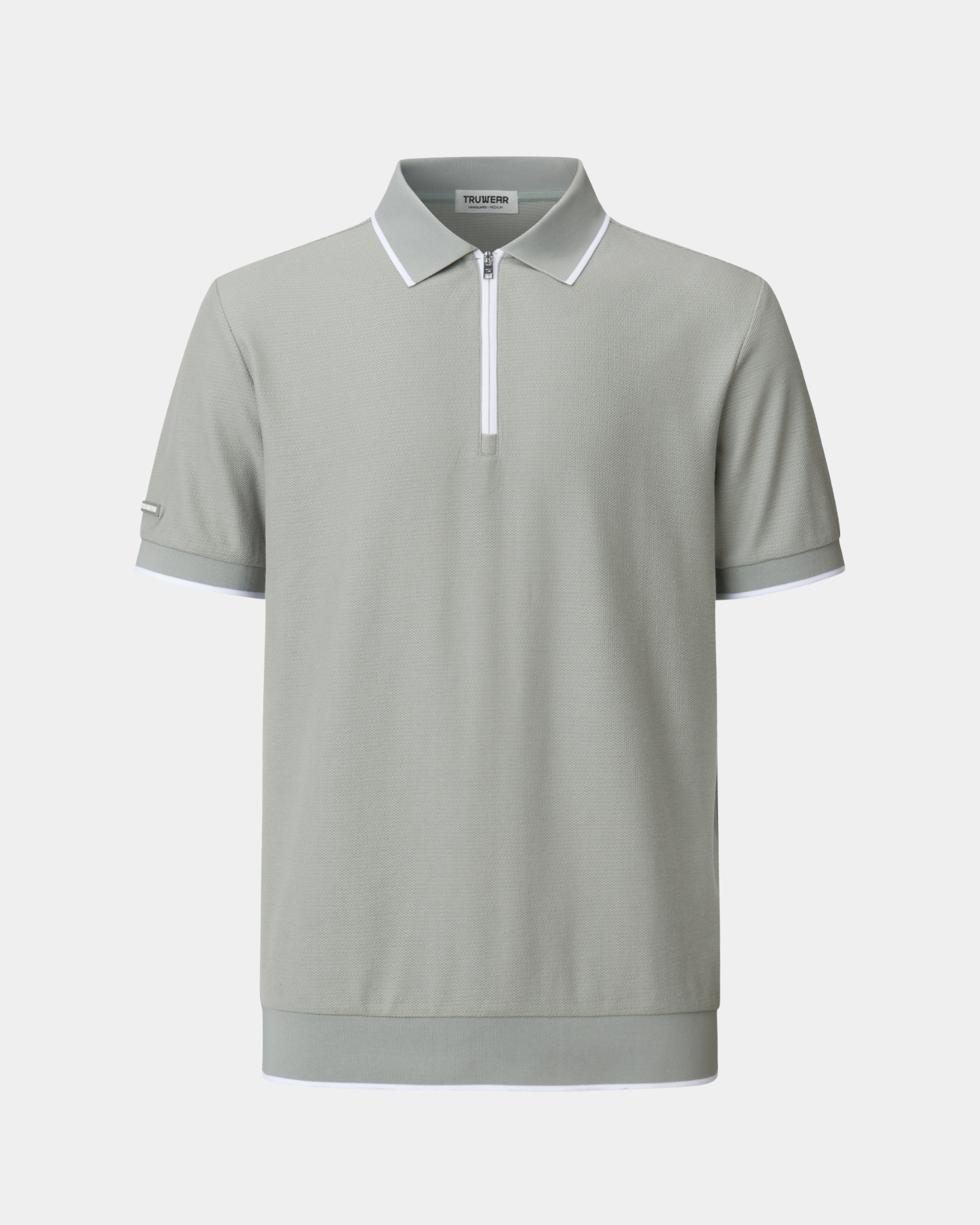Vanguard Zip Polo Slate Green