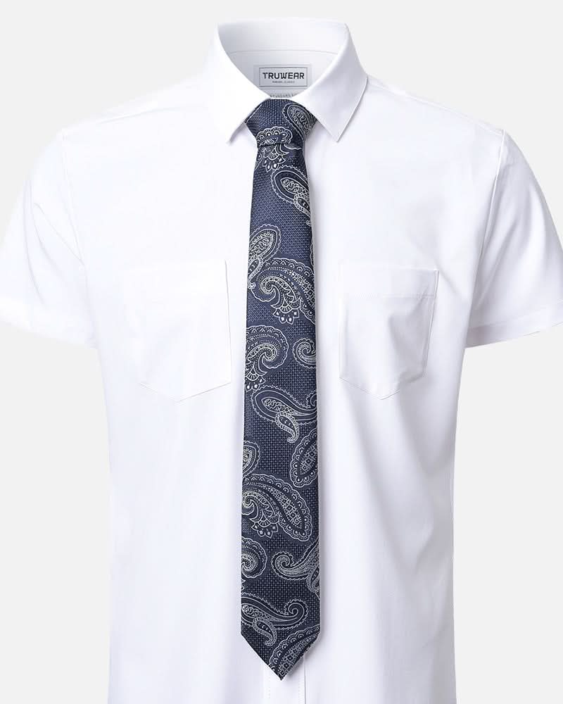 Immortal Paisley Tie Navy - Navy