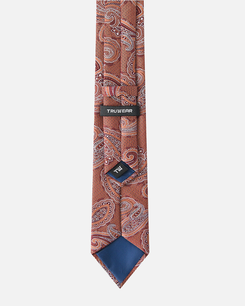 Immortal Paisley Tie Terracotta