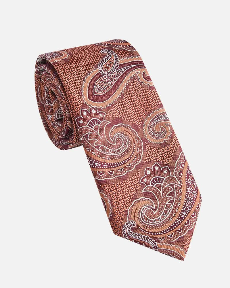 Immortal Paisley Tie Terracotta