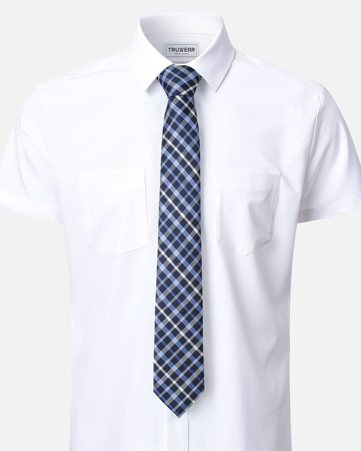 Immortal Powder Blue & Navy Striped Tie - Blue &