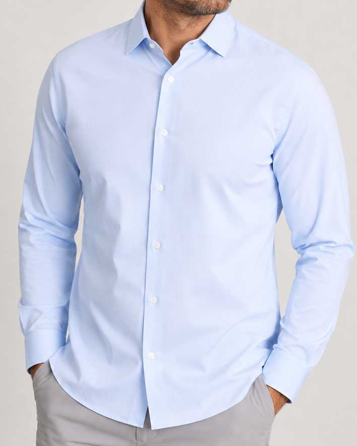 Phenom Professional Light Blue Dress Shirt - Blue