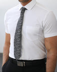 Phenom Classic White Short Sleeve Dress Shirt - White