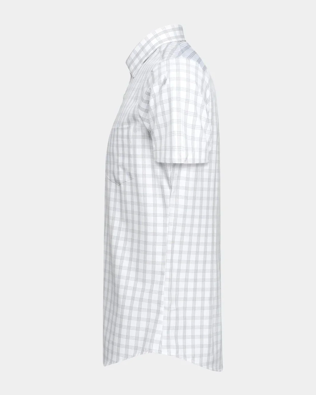 Phenom Classic Grey Tartan Short Sleeve Dress Shirt