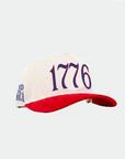 Truwear 4th of July USA 1776 Fade Hat Cream & Red Corduroy Side