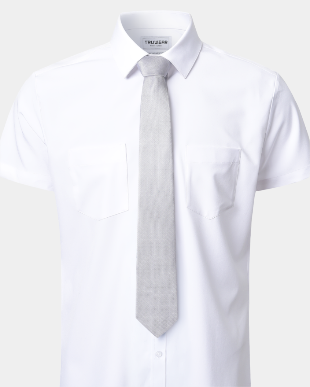 Elite Silk Tie Geometric Pattern Creme - Creme