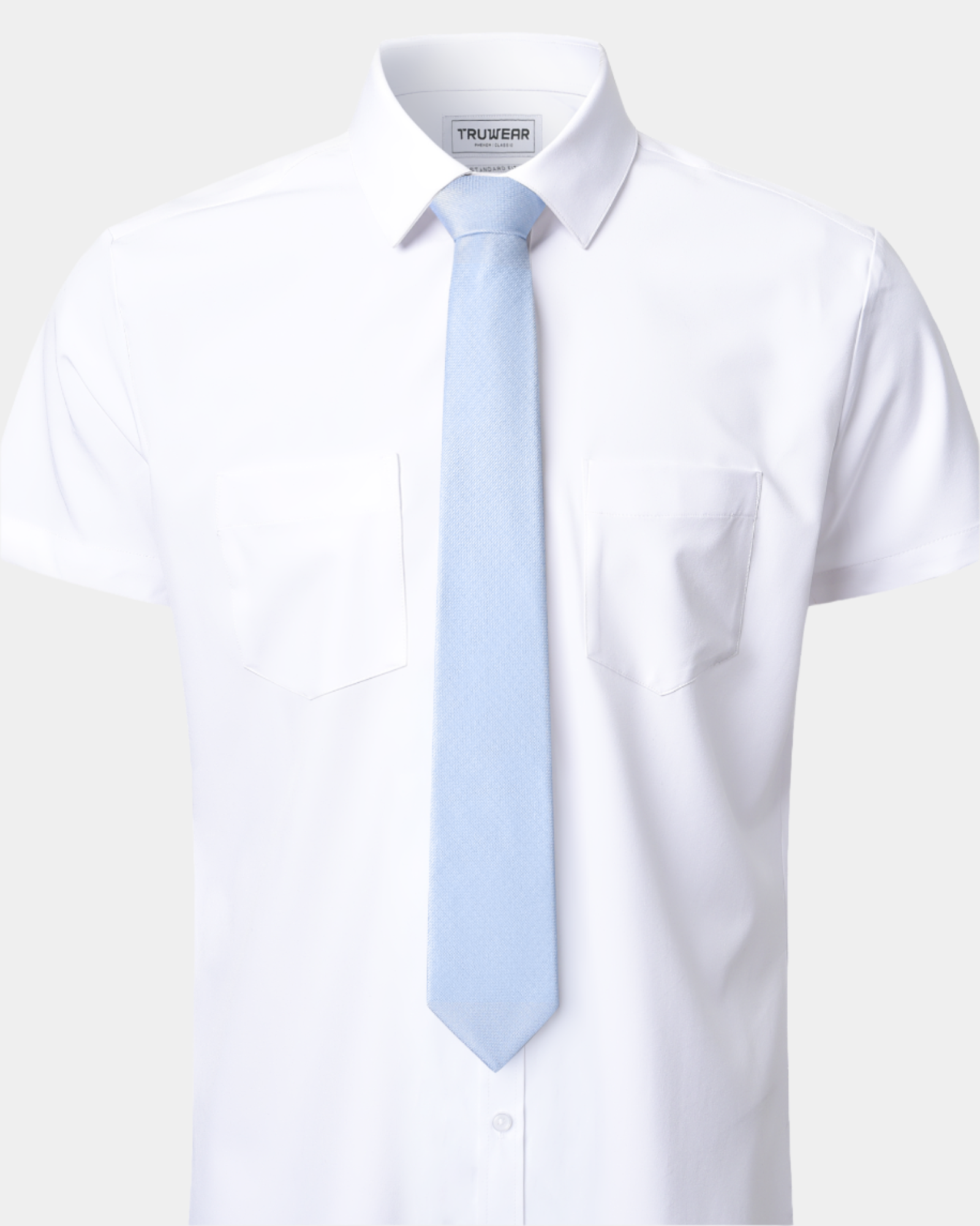 Elite Silk Tie Geometric Pattern Light Blue - Blue