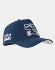 USU Fade Hat Navy Corduroy AGGIE Bull