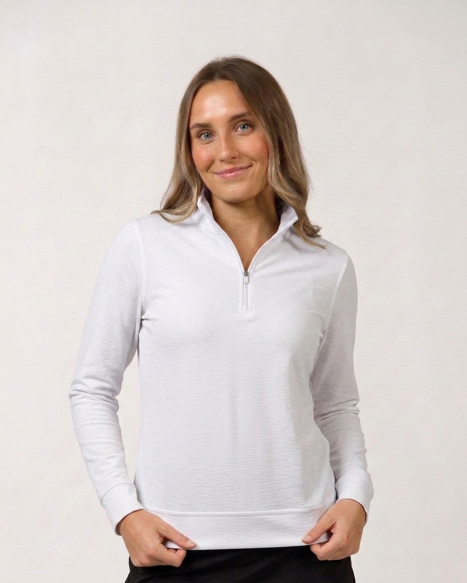 Vista Womens Q-Zip White