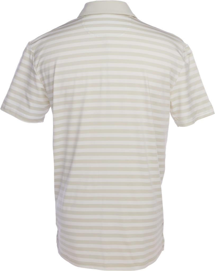 Crest Lifestyle Performance Fabric Grey Striped Polo