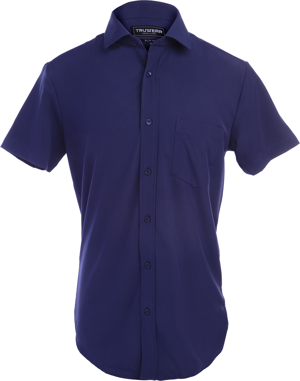 Phenom Classic Navy Blue Short Sleeve Men&#39;s Dress Shirt