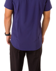 Phenom Classic Navy Blue Short Sleeve Dress Shirt