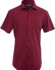Phenom Classic Maroon Short Sleeve Dress Shirt