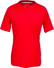 Pinnacle Lifestyle Red No Collar Polo.