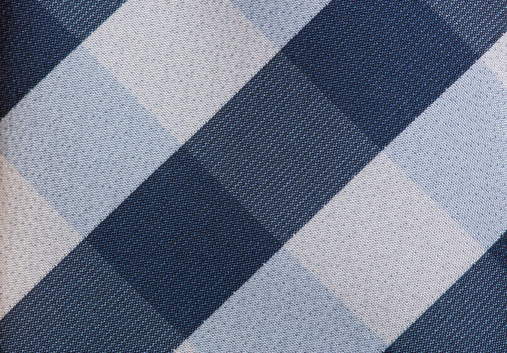 TRUWEAR Immortal Navy Light Blue Checkered Dress Tie Fabric 