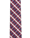 TRUWEAR Immortal Maroon Blue Checkered Dress Tie